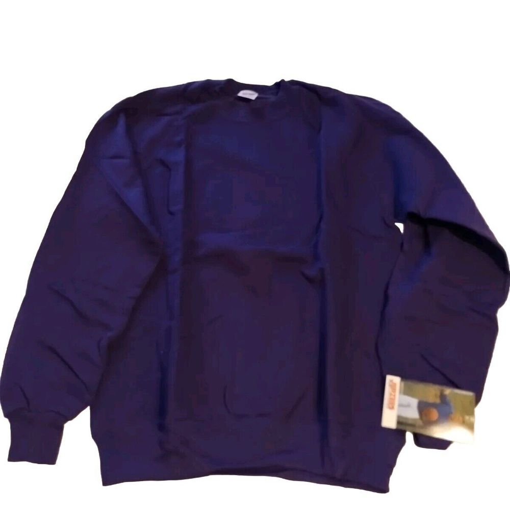 vintage jerzees sweatshirt blank new with tags large USA Purple